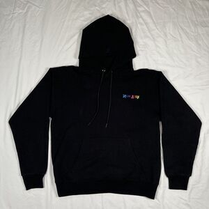 Assembly New York RAINBOW EMBROIDERED CHEST LOGO HOODIE Size Small
